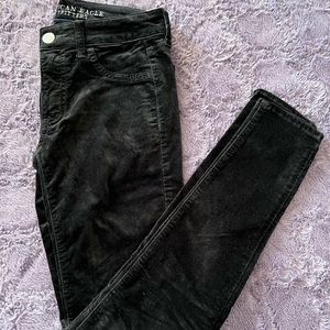 American Eagle velvet type material jegging